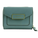 THE BRIDGE - Portafoglio donna medio con bottone Ginevra, Azzurro