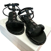 PATRIZIA PEPE - N.36 Sandalo con borchie Argento, Nero