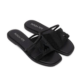 PATRIZIA PEPE - N 37 Ciabattina in pelle con strass, Nero