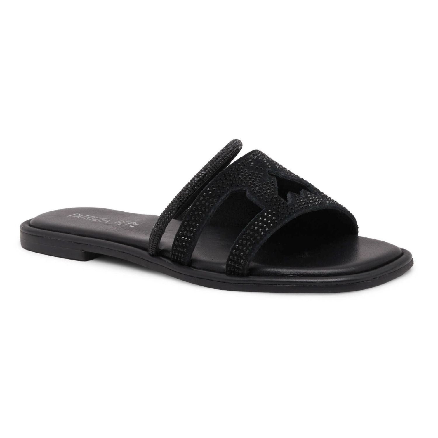 PATRIZIA PEPE - N 38 Ciabattina in pelle con strass, Nero