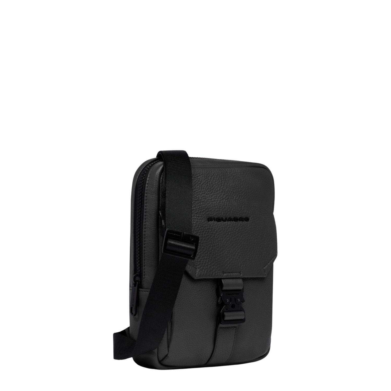 PIQUADRO - Borsello piccolo in pelle martellata, Nero