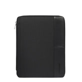 PIQUADRO - Portablocco A4 in tessuto e pelle, Nero