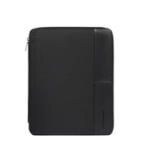 PIQUADRO - Portablocco A4 in tessuto e pelle, Nero