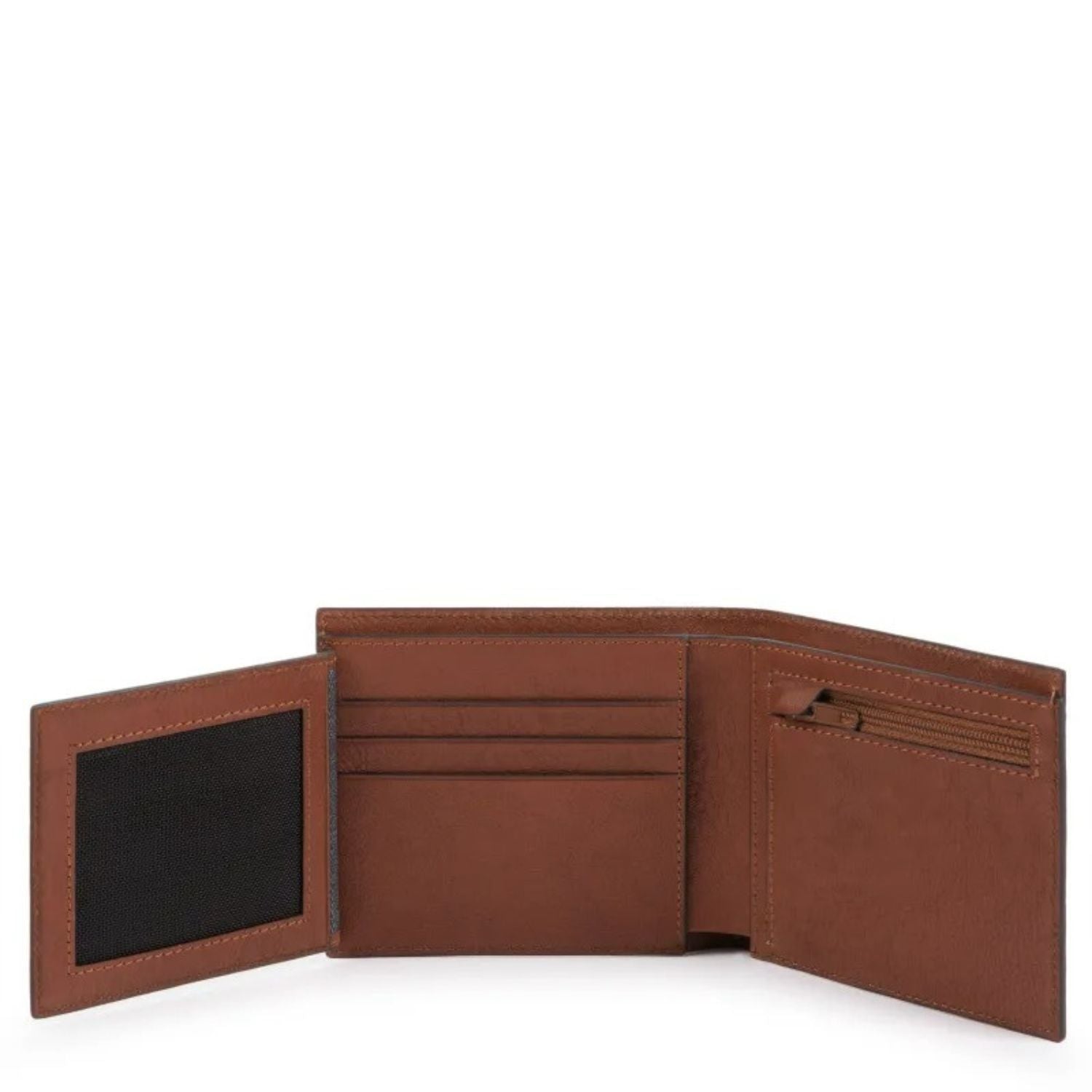 Piquadro - Portafoglio B3 con porta monete con zip e portadocumenti, Marrone