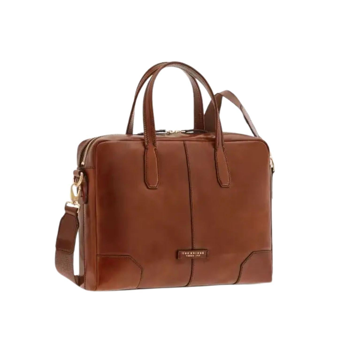 THE BRIDGE - Cartella professionale 1 scomparto linea Vespucci, Marrone