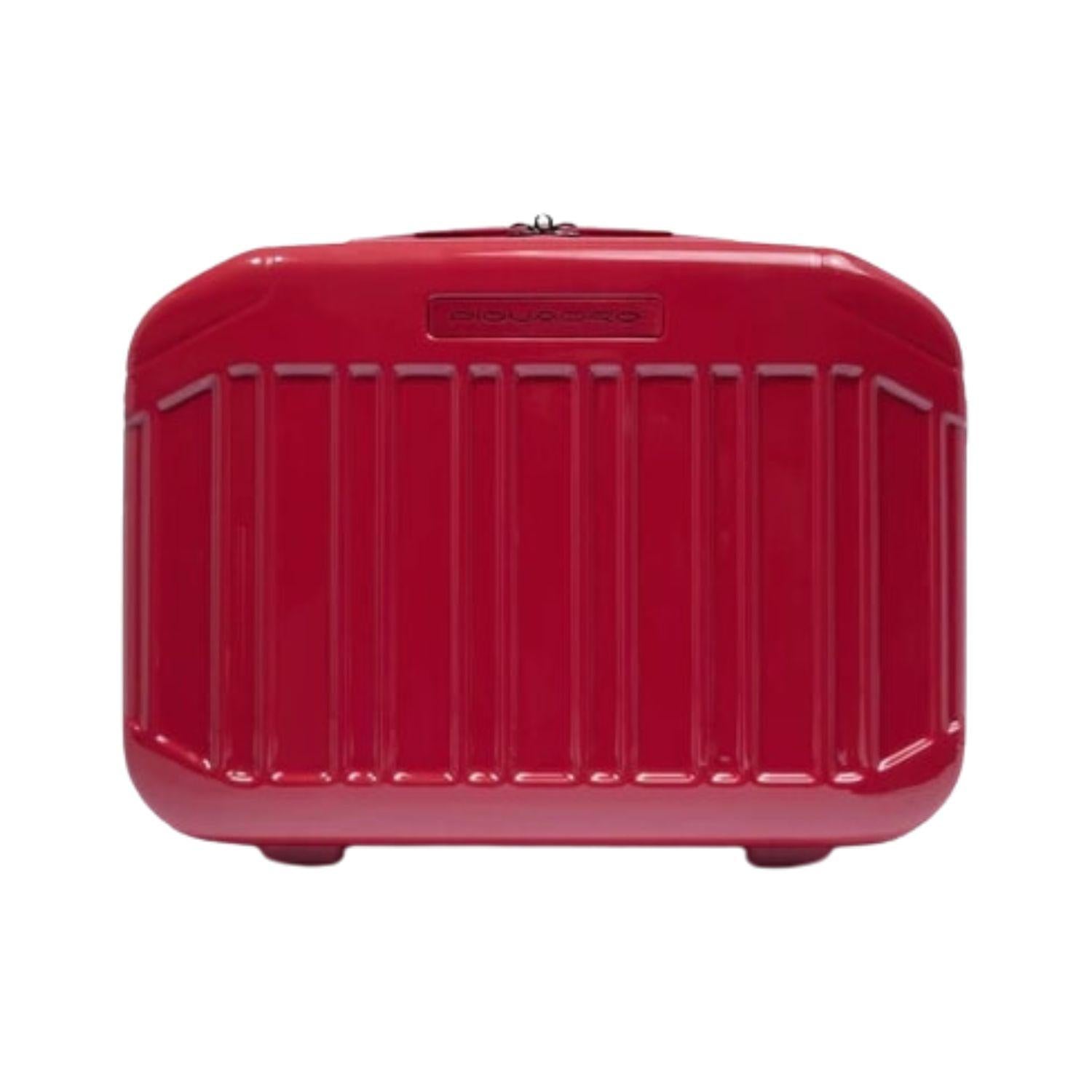 PIQUADRO - Beauty case in policarbonato, Rosso