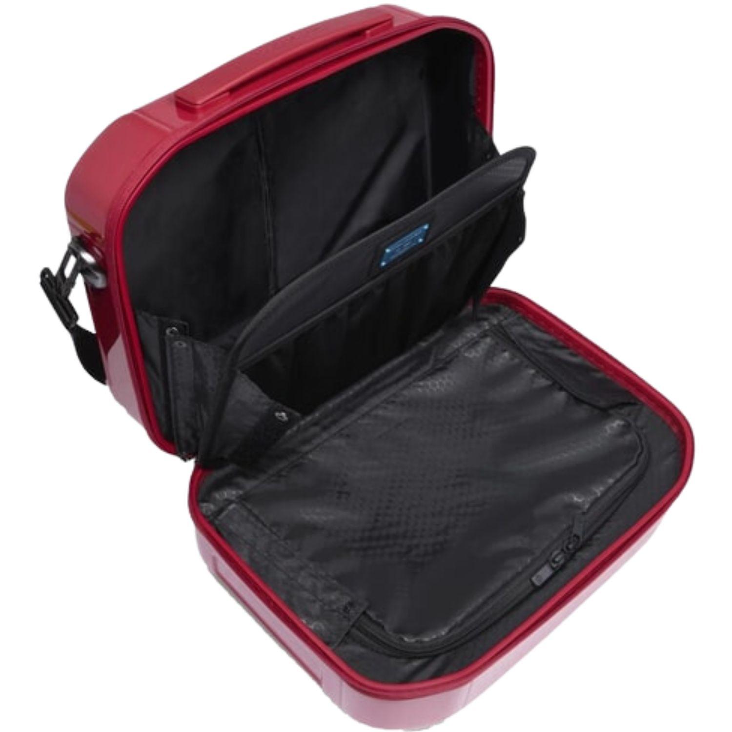 PIQUADRO - Beauty case in policarbonato, Rosso