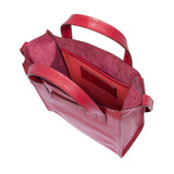 THE BRIDGE - Borsa mini verticale con manici e tracolla Mirra, Rosso Ciliegia