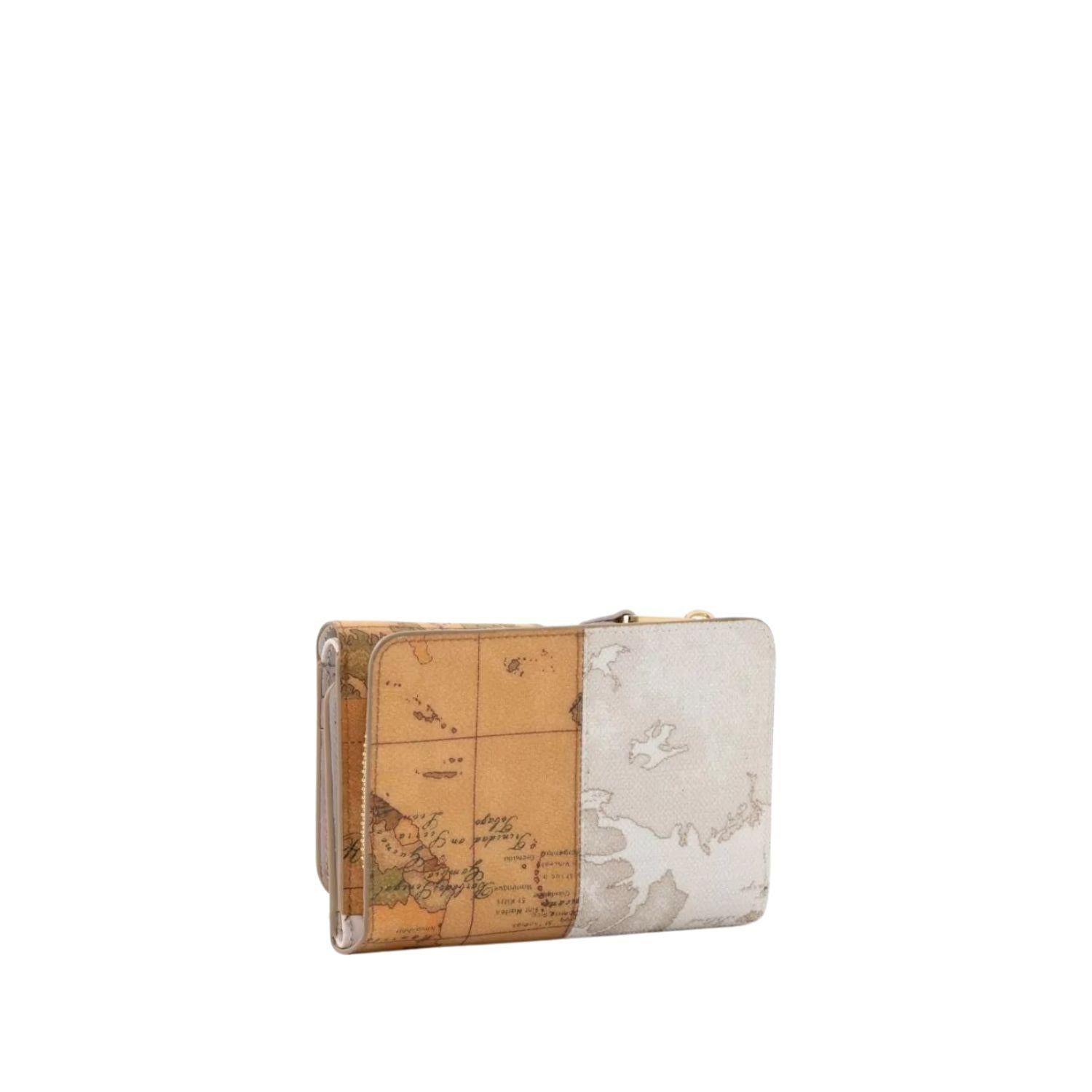 ALVIERO MARTINI - Portafoglio medio bifolder Geo Classic e Geo Bianco, Beige e Bianco