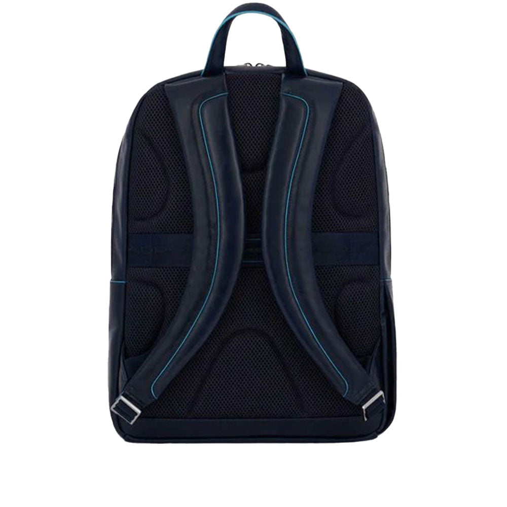 Piquadro - Zaino grande porta pc 15.6 in pelle Blue Square, Blu