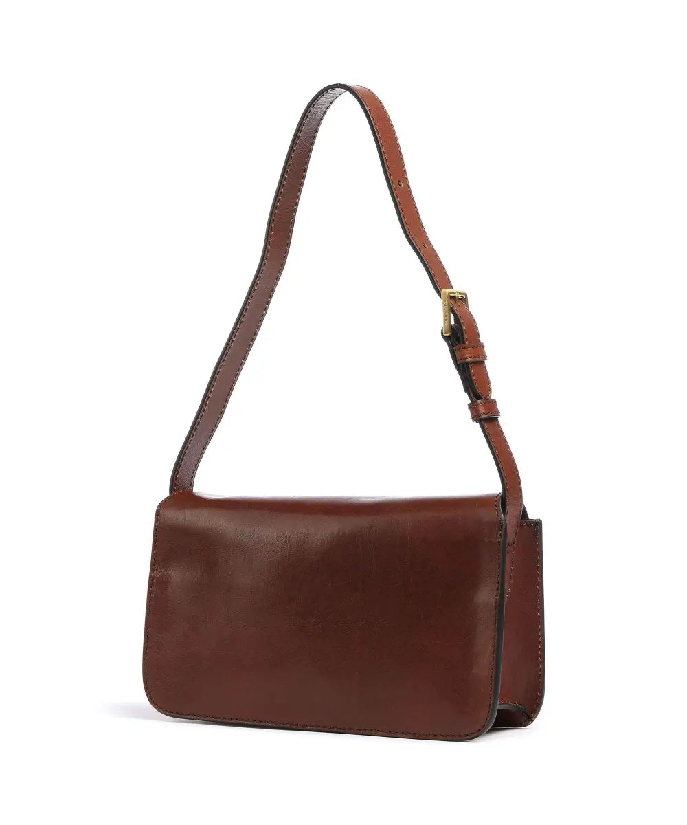 THE BRIDGE - Borsa a spalla Lucrezia in pelle di vacchetta, Cuoio