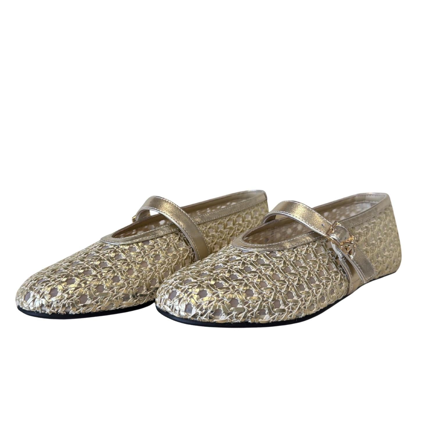 Patrizia Pepe - N.36 Ballerina con cinturino in laminato, Platino