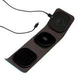 Piquadro - Base di ricarica wireless 3 in1 pieghevole, Blu