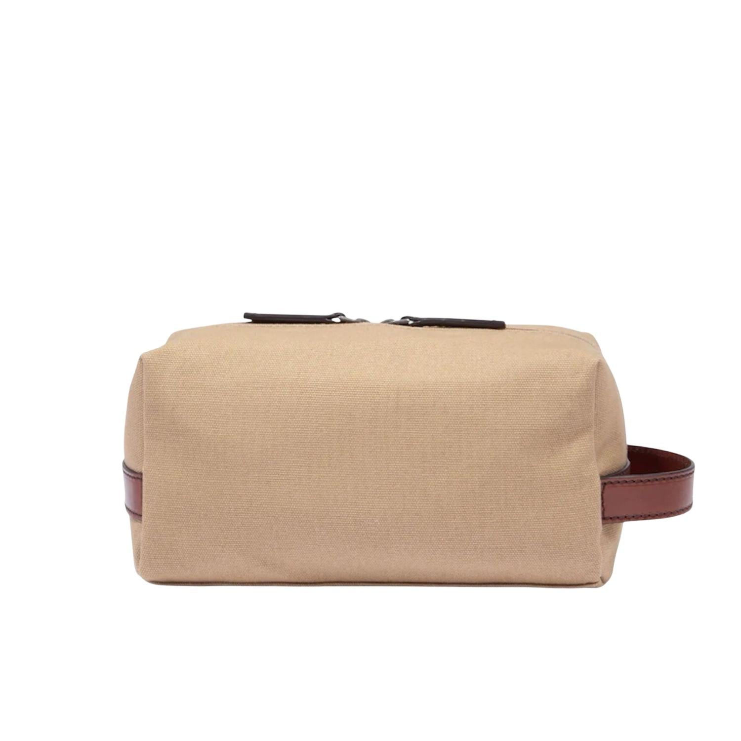 THE BRIDGE - Beauty case in canvas , Beige