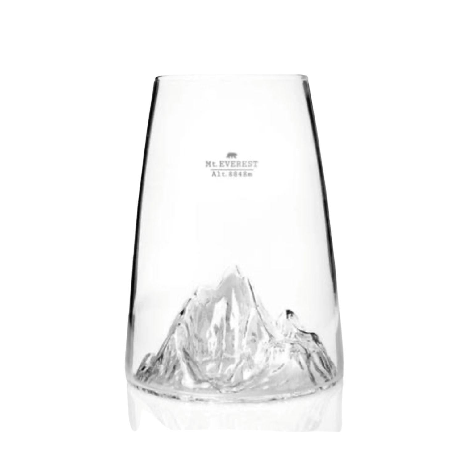 Alaskan Maker - Bicchiere long drink con topografia Monte Everest, Trasparente