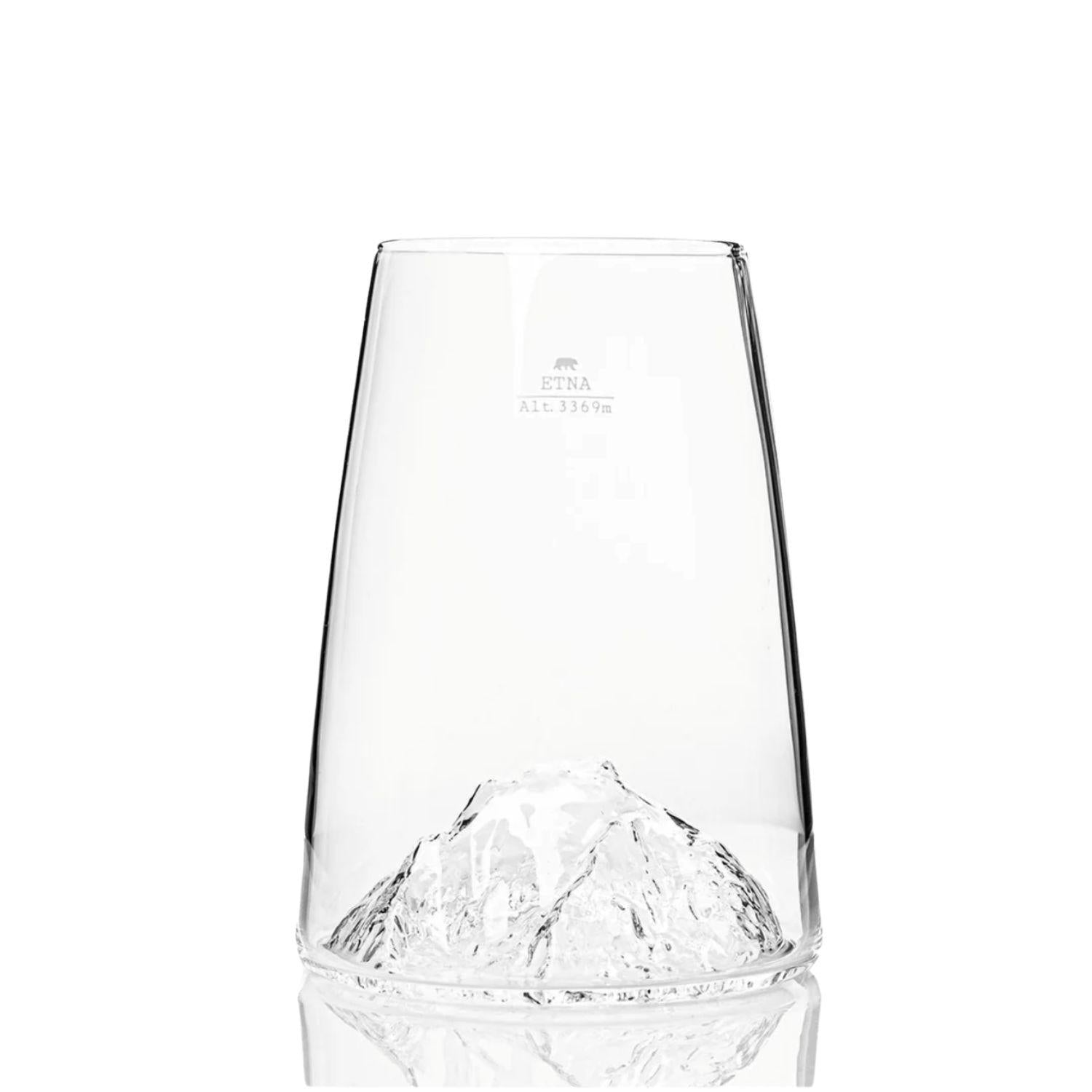 Alaskan Maker - Bicchiere long drink con topografia Etna, Trasparente
