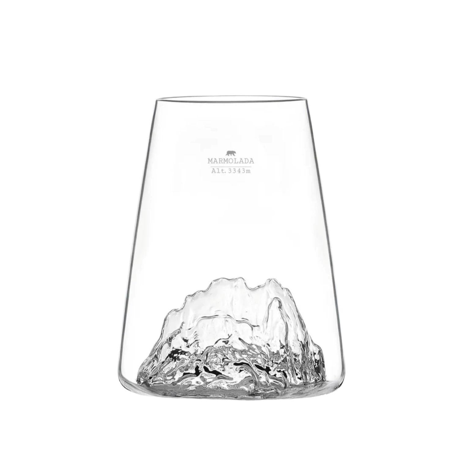 Alaskan Maker - Bicchiere long drink con topografia Marmolada, Trasparente