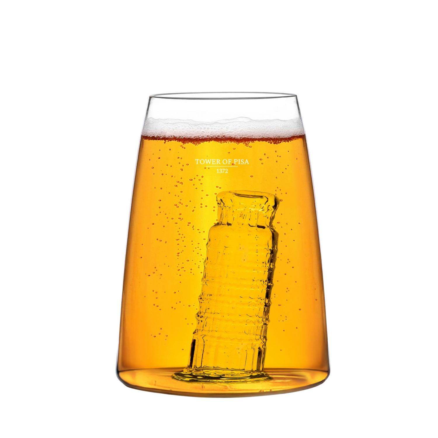 Alaskan Maker - Bicchiere Iconic Monuments Torre di Pisa, Trasparente