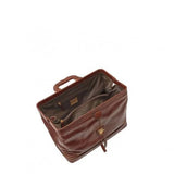 THE BRIDGE - Borsa da dottore in cuoio con zip , Marrone