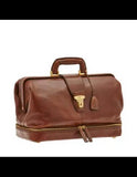 THE BRIDGE - Borsa da dottore in cuoio con zip , Marrone