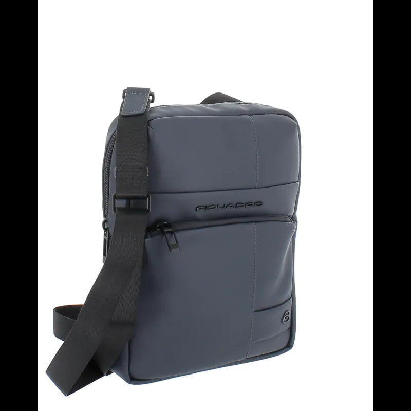 PIQUADRO - Borsello grande in tessuto gommato, Nero