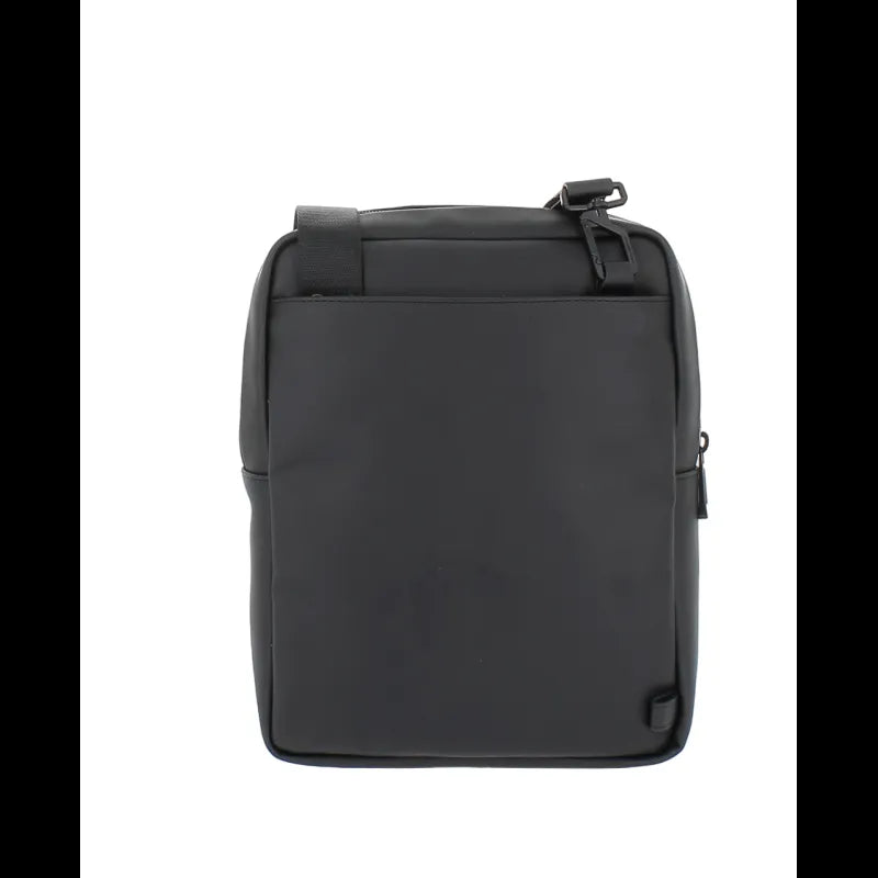 PIQUADRO, Borsello grande in tessuto gommato, Nero