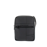 PIQUADRO - Borsello piccolo in tessuto gommato, Nero