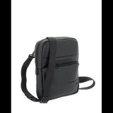 PIQUADRO - Borsello piccolo in tessuto gommato, Nero