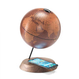 Zoffoli - Mappamondo da scrivania con ricarica wireless Bridge Marrone