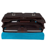 PIQUADRO - Cartella per computer 15,6 e iPad Pro 12,9 Blue Square, Mogano