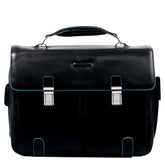 Piquadro - Cartella per computer 15,6 e iPad Pro 12,9 Blue Square, Nero