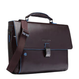 PIQUADRO - Cartella porta computer 15 espandibile Blue Square, Mogano