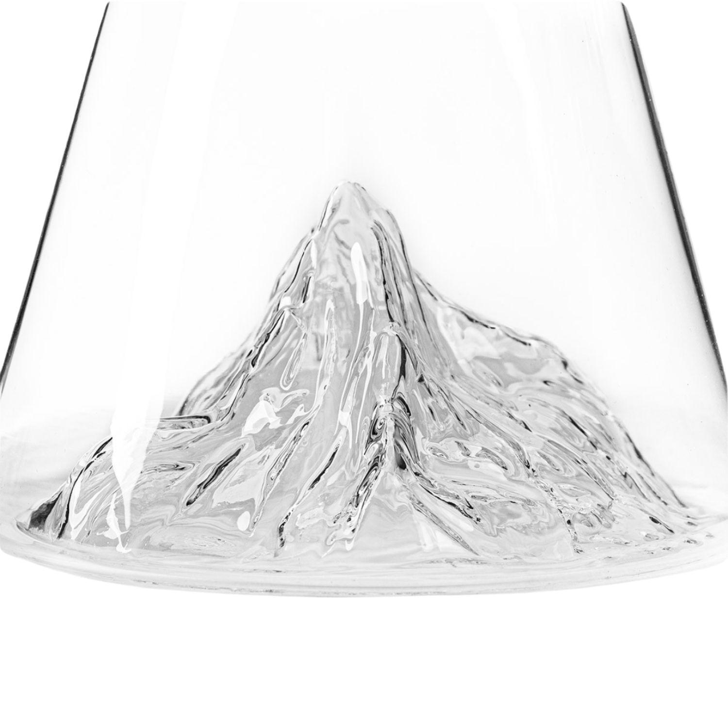 Alaskan Maker - Caraffa in vetro borosilicato con topografia del Monte Matterhorn, Cerino, Trasparente