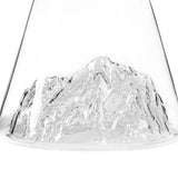 Alaskan Maker - Caraffa in vetro borosilicato con topografia Monte Bianco, Trasparente