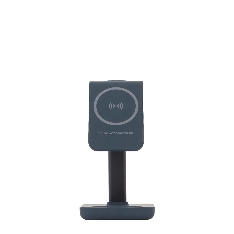 PIQUADRO - Caricatore wireless da tavolo per iWatch AirPods e smartphone Grigio