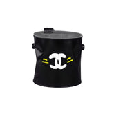 Lampada latta ammaccata Chanel Logo Bianco