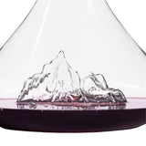 Alaskan Maker - Decanter in vetro borosilicato con topografia Monte Bianco, Trasparente
