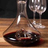 Alaskan Maker - Decanter in vetro borosilicato con topografia Monte Everest, Trasparente