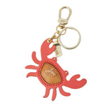 Alviero Martini - Portachiavi Granchio in pelle, Rosso Corallo