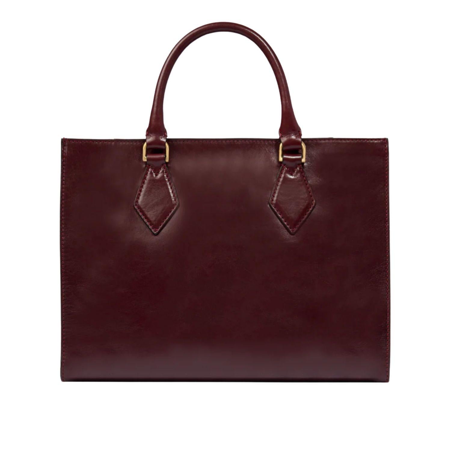 The Bridge - Borsa a mano in pelle con tracolla removibile Ida, Bordeaux