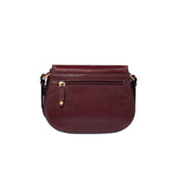 Borsa a tracolla con patta frontale Isadora, Bordeaux