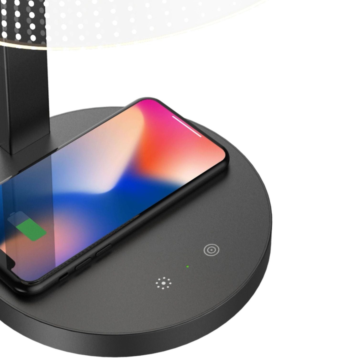 Sbam Design - Lampada Kong con base ricarica wireless, Nero