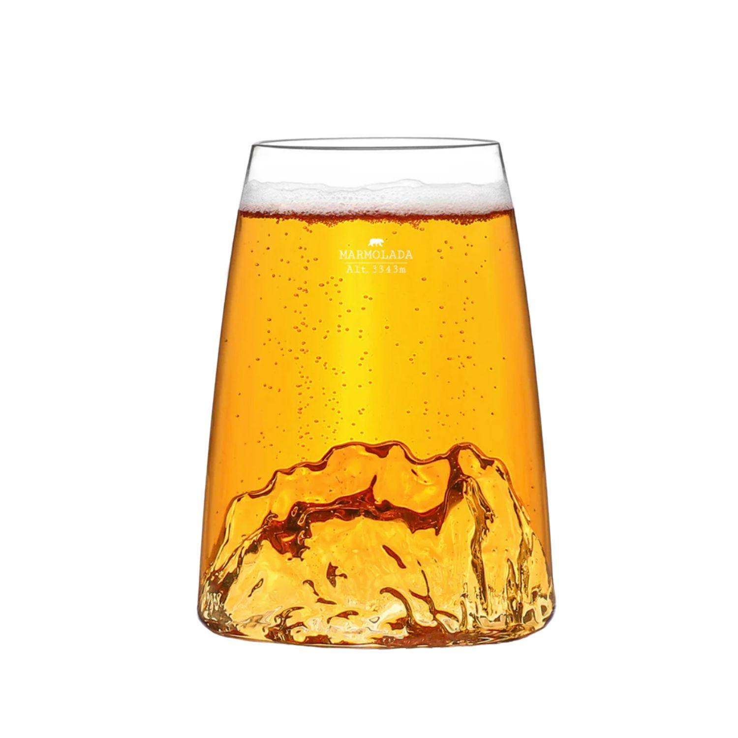 Alaskan Maker - Bicchiere long drink con topografia Marmolada, Trasparente