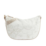 Alviero Martini - Geo Soft tracolla a mezzaluna grande S008, Bianca