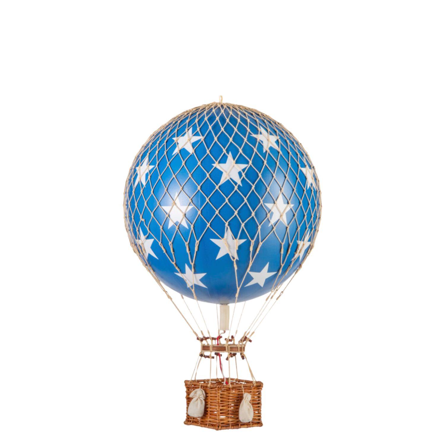 Authentic Models - Mongolfiera Grande Royal Aero Stelle Bianche e Blu