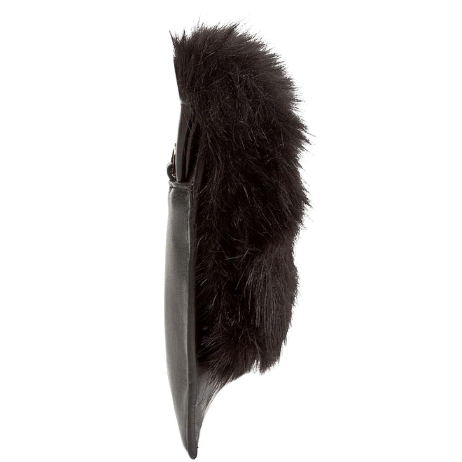 Patrizia Pepe - Pochette in pelle e pelo 2V7417/A1RM-K103, Nero