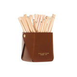 The bridge - Porta penne in cuoio, Marrone