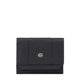 PIQUADRO -Portafoglio donna piccolo in pelle Circle, Nero