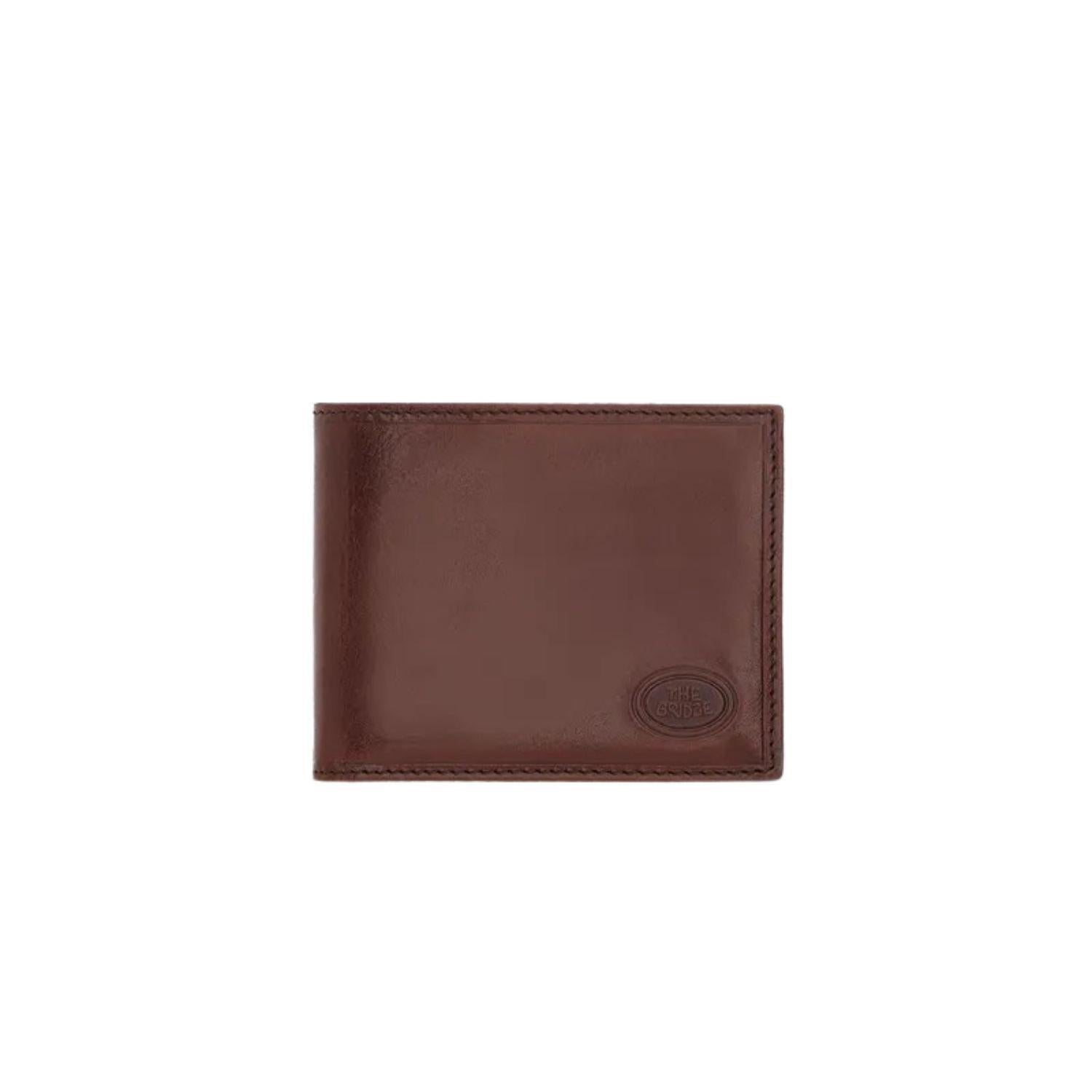 THE BRIDGE - Portafoglio con finestra porta documenti e porta monete, Marrone