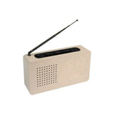 Fisura - Radio Sveglia in legno, Bianca